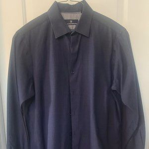 Men's Hart Schaffner Marx Button Up Shirt -Navy